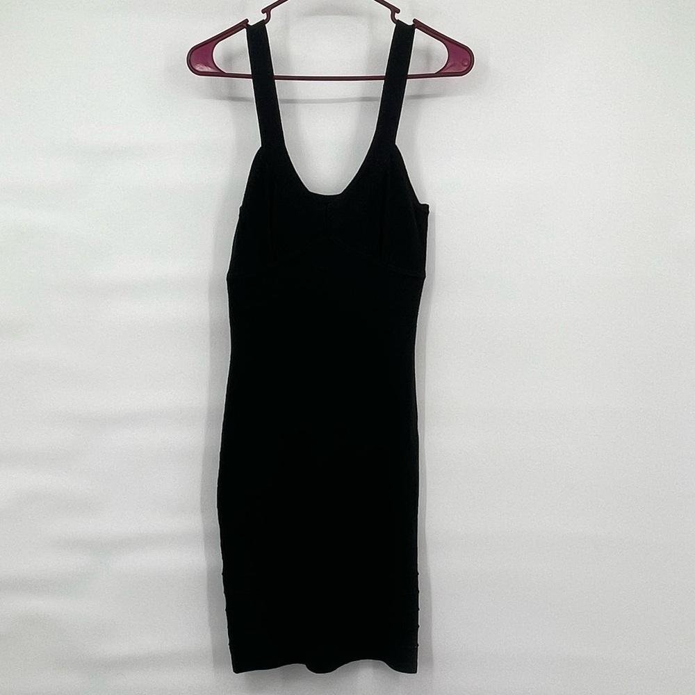 Express black stretch body con dress